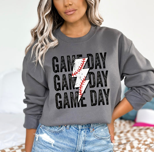 Baseball Game Day Crewneck Sweatshirt