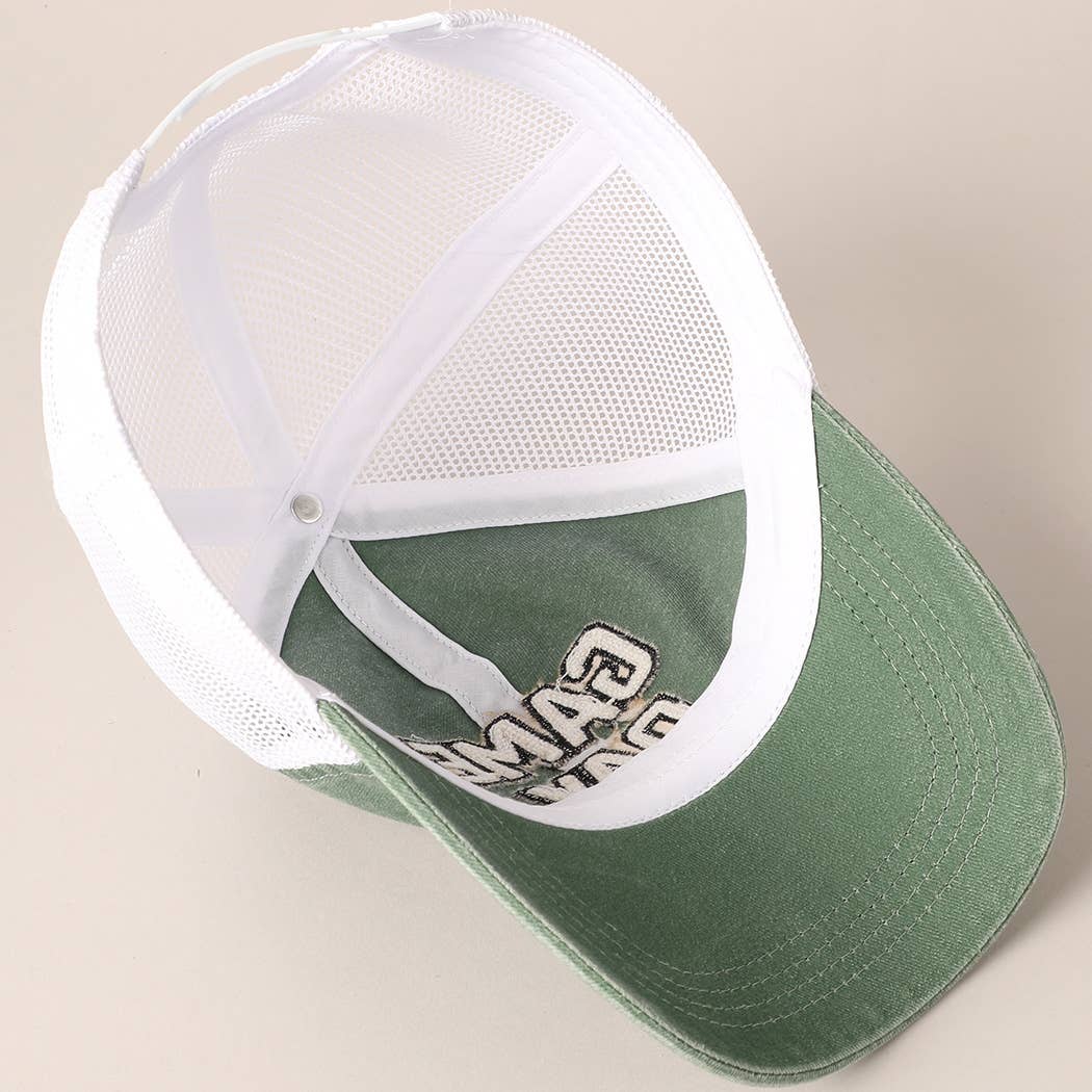Game Day Chenille Letter Embroidered Baseball Cap