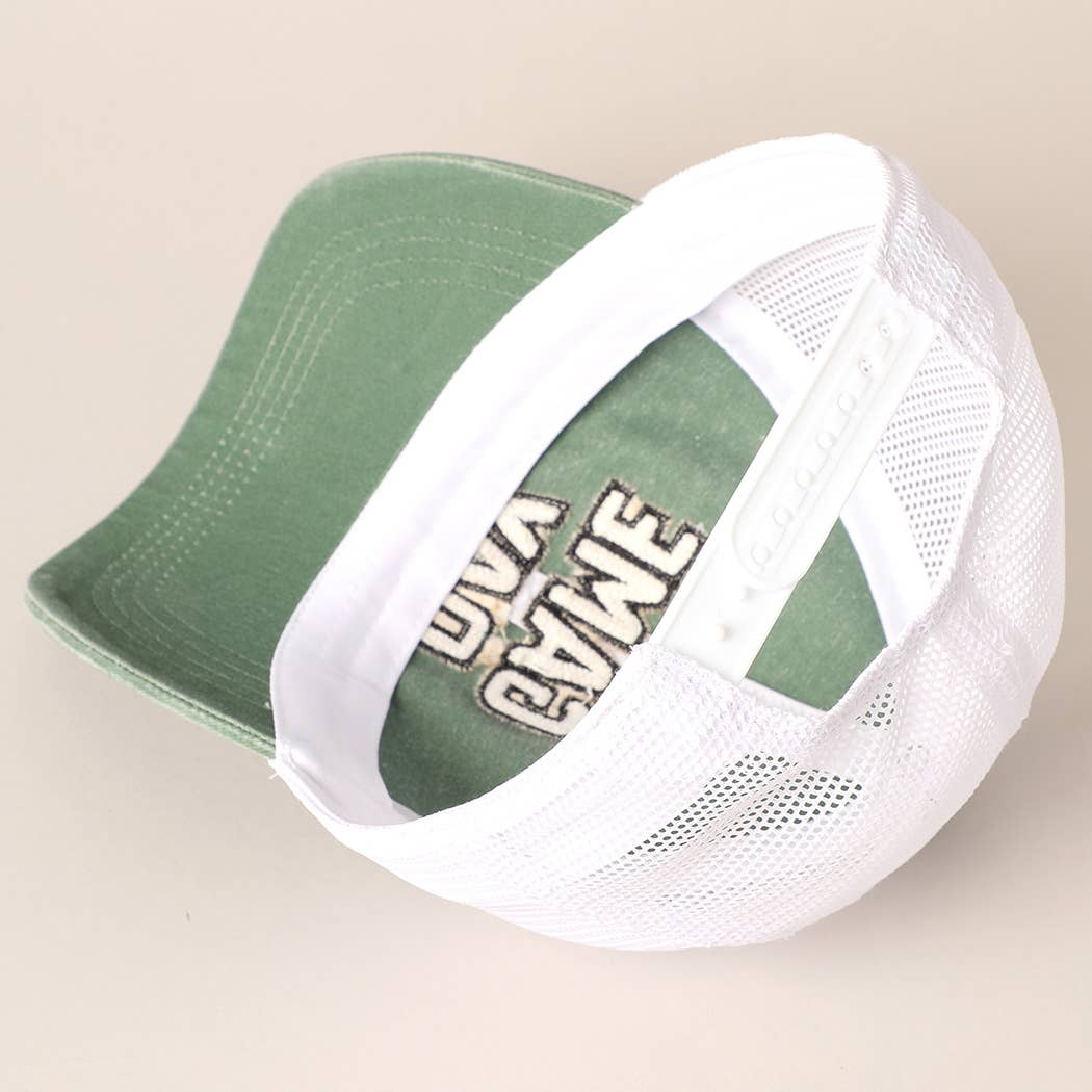 Game Day Chenille Letter Embroidered Baseball Cap
