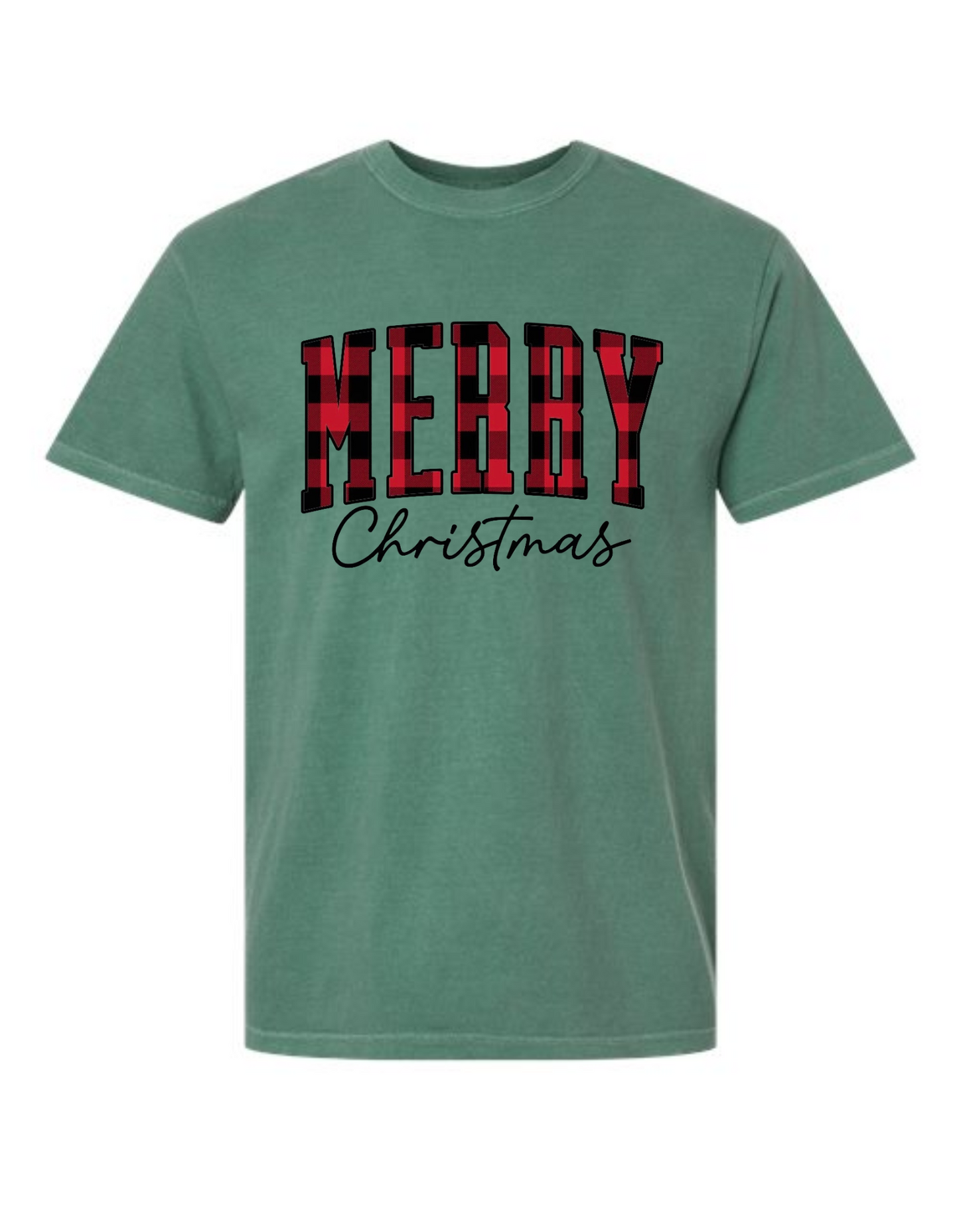 Buffalo Plaid Merry Christmas T-Shirt