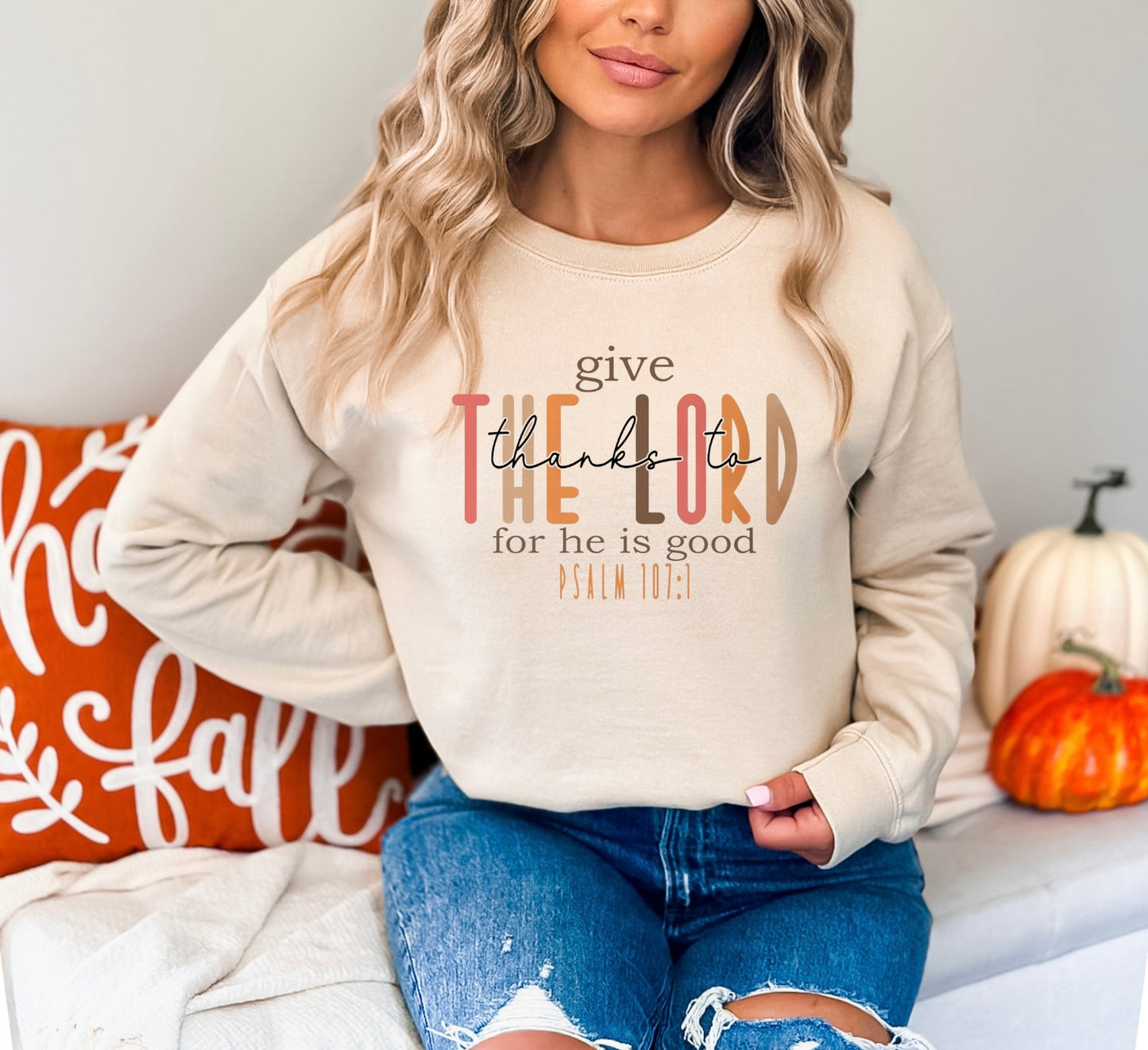 Give Thanks to the Lord Crewneck Sweatshirt