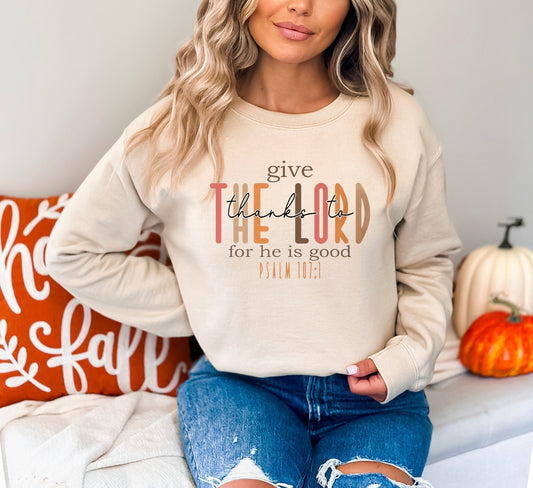 Give Thanks to the Lord Crewneck Sweatshirt