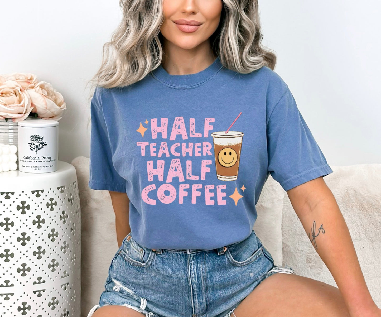 Half Teacher Half Coffee T-Shirt