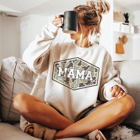 Vintage Camo Mama Pullover