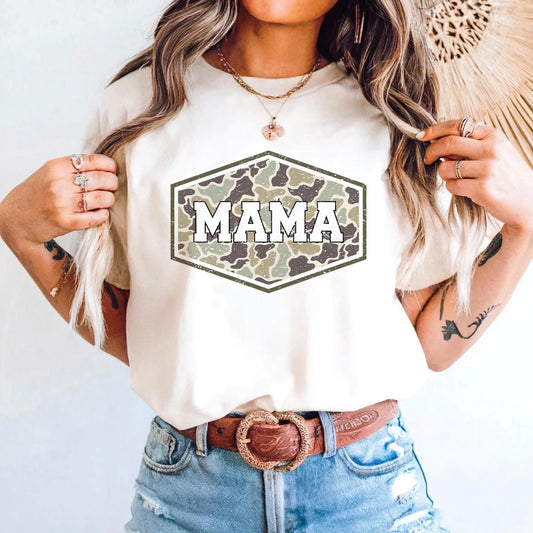 Vintage Camo Mama T-Shirt