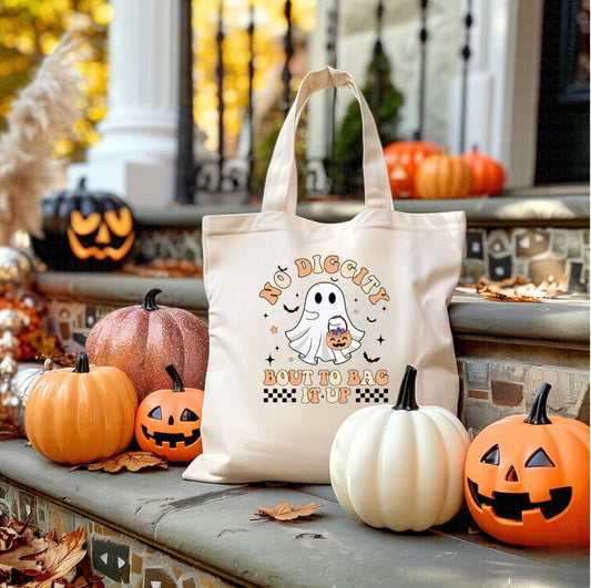 No Diggity About to Bag It Up Trick or Treat Bag