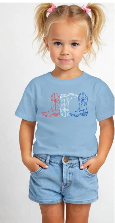 TODDLER American Cowgirl Boots T-Shirt