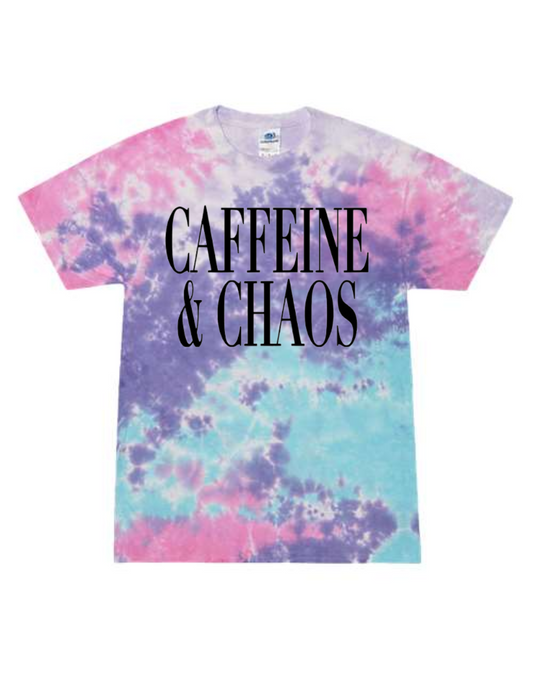 Caffeine & Chaos Tie-Dyed T-Shirt (Matching Toddler)