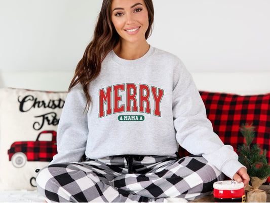 Red & Green Merry Mama Pullover