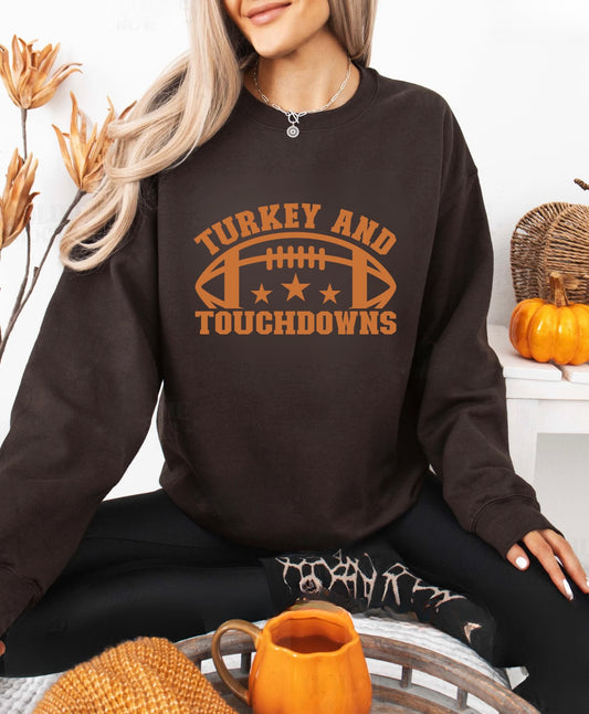 Turkey & Touchdowns Crewneck Sweatshirt