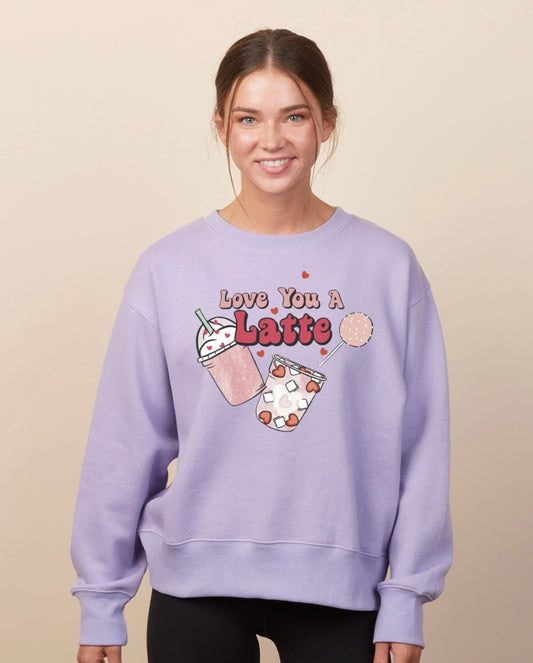 Love You a Latte Boxy Pullover