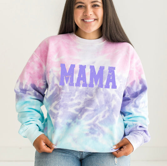 Mama Tie Dye Crewneck Sweatshirt