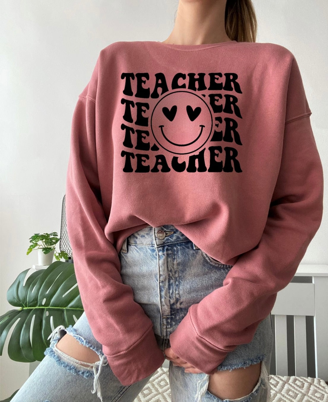 Teacher Teacher Teacher Crewneck Sweatshirt