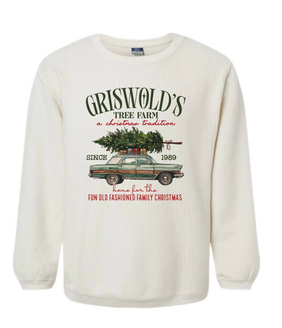 Griswold's Tree Farm Corded Pullover