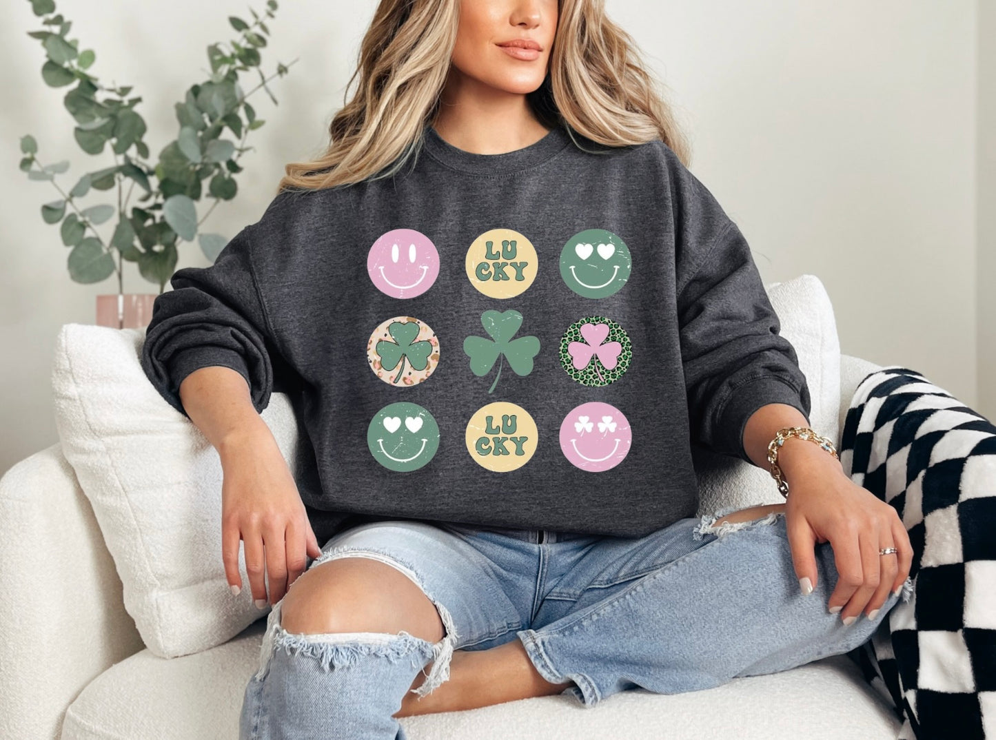 Lucky Clover Crewneck Sweatshirt