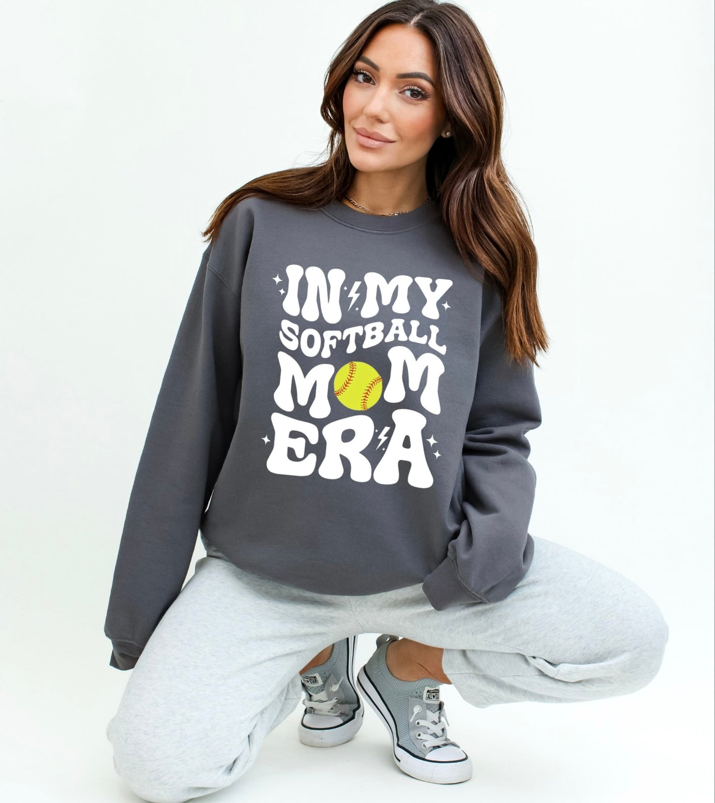 In My Softball Mom Era Crewneck Sweatshirt