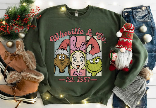 Grinch Characters Crewneck Sweatshirt