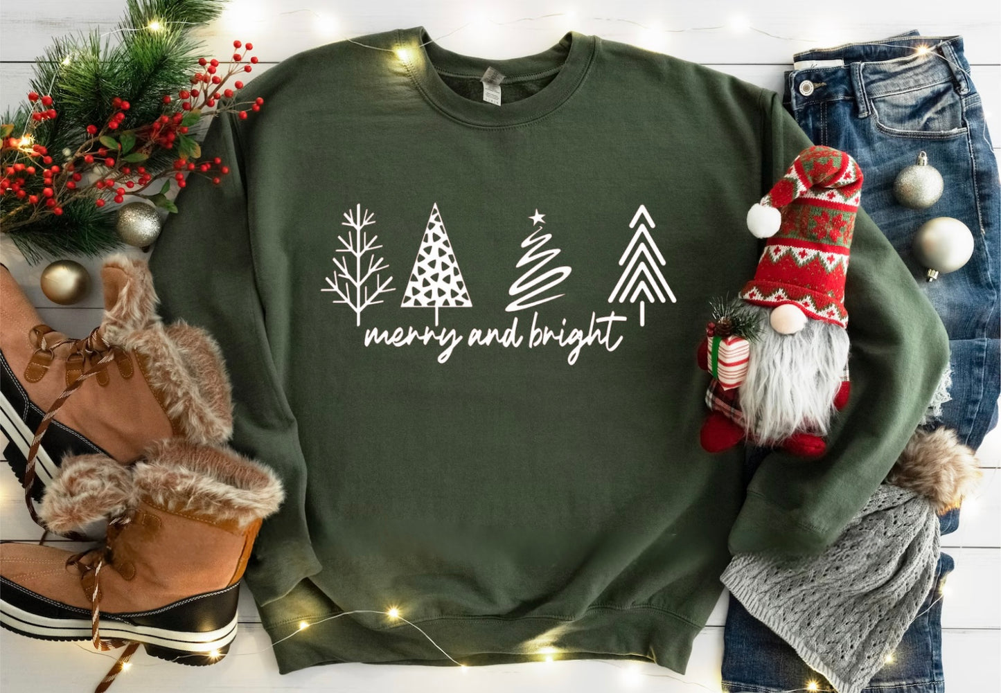 Merry and Bright Crewneck Sweatshirt