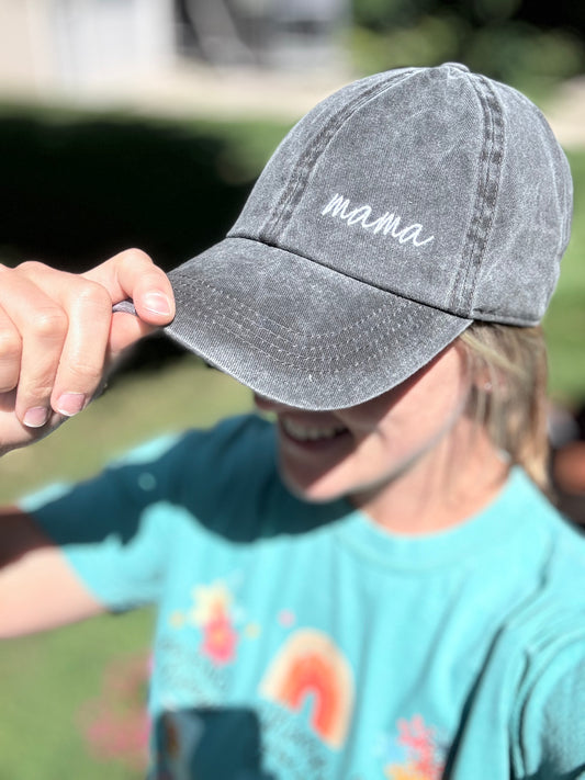 Mama Lettering Embroidery Baseball Cap