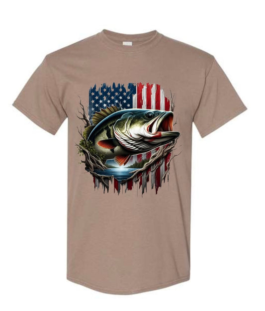 Men's Bass Fishing T-Shirt