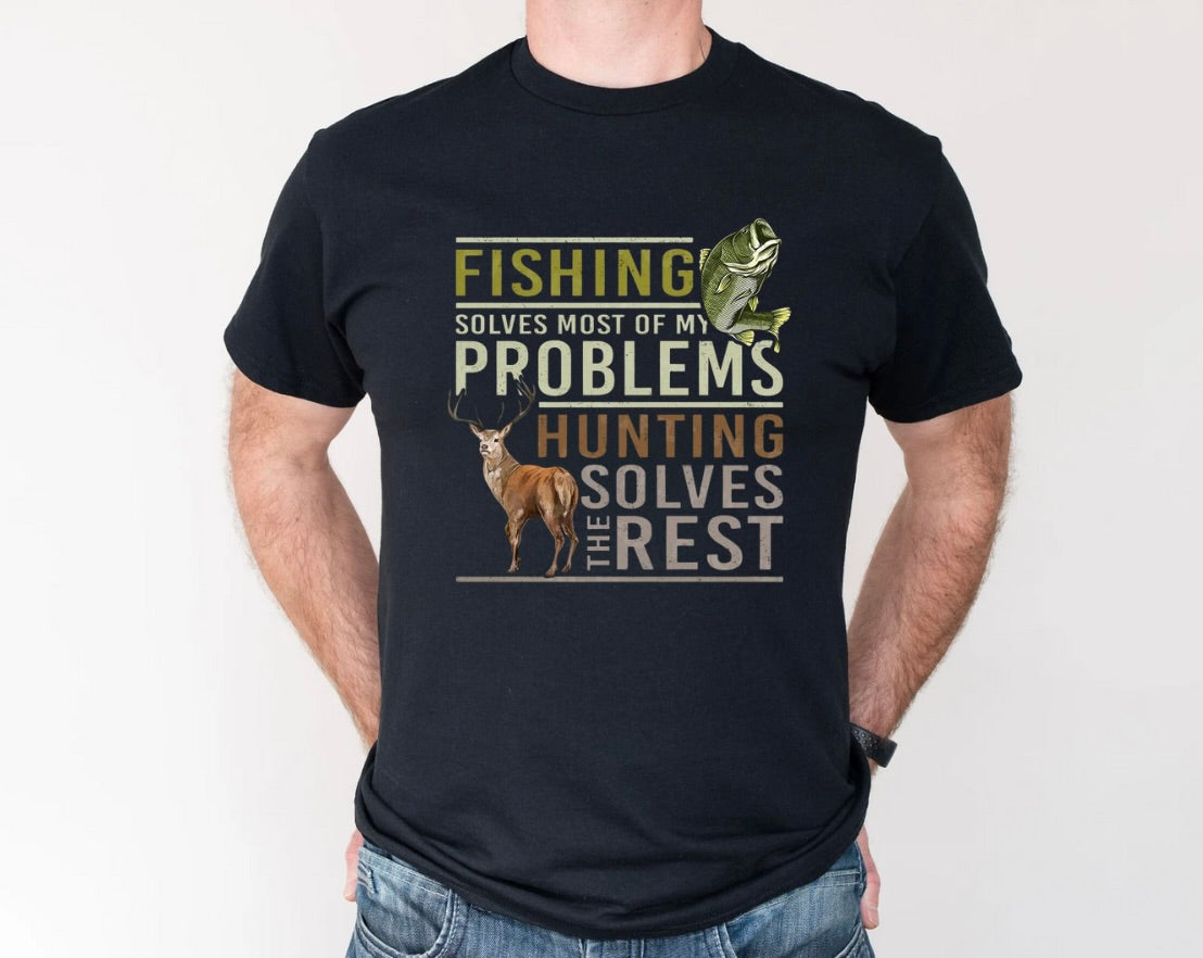 Men's Fishing Solves Most of My Problems T-Shirt