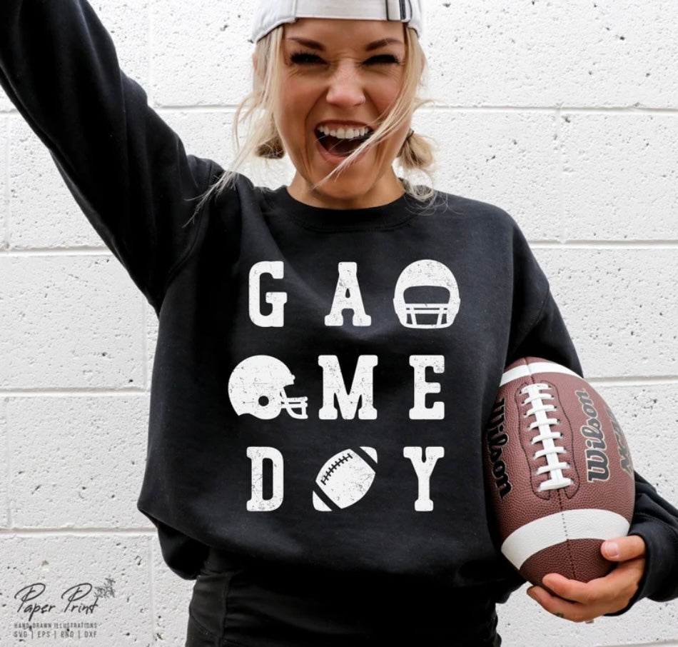 Football Game Day Crewneck Sweatshirt