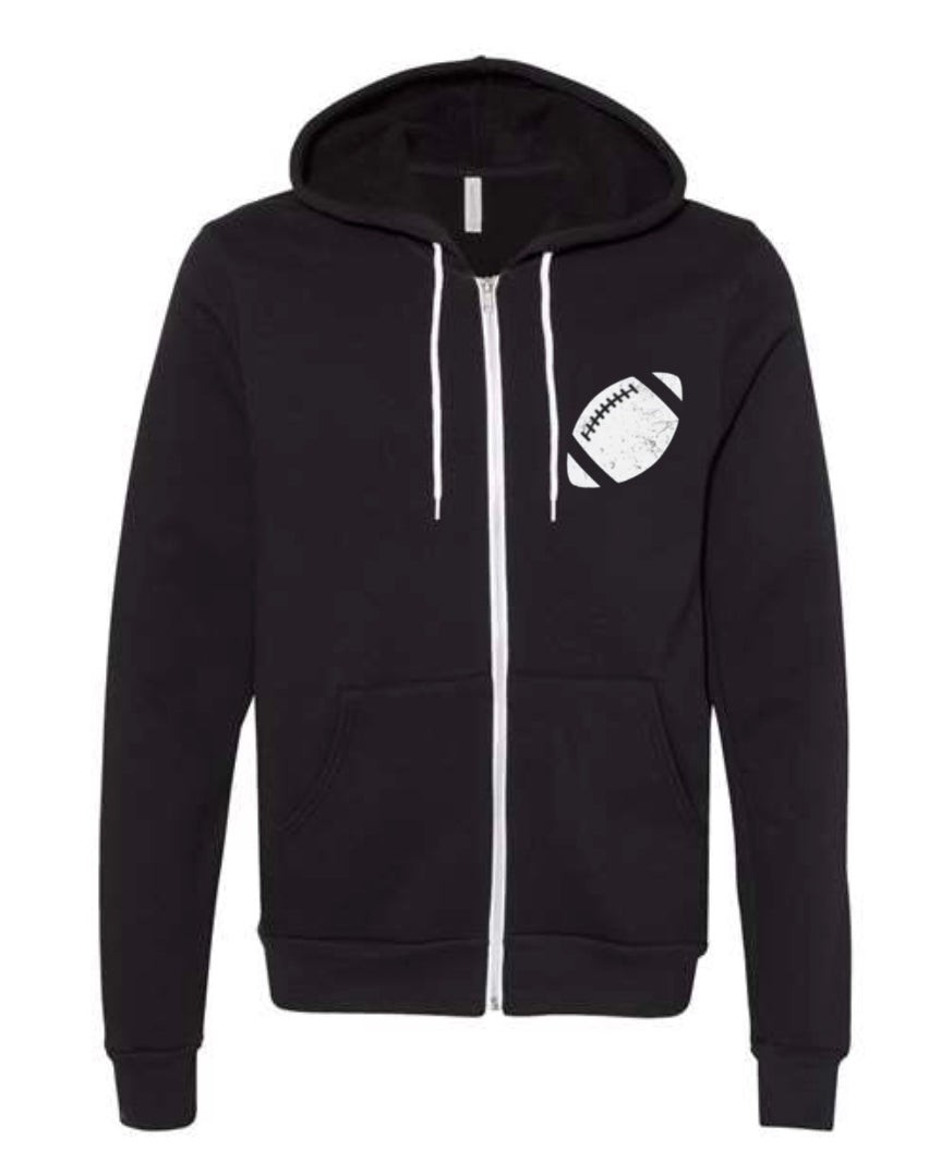 Football Game Day Zip-Up Sweatshirt