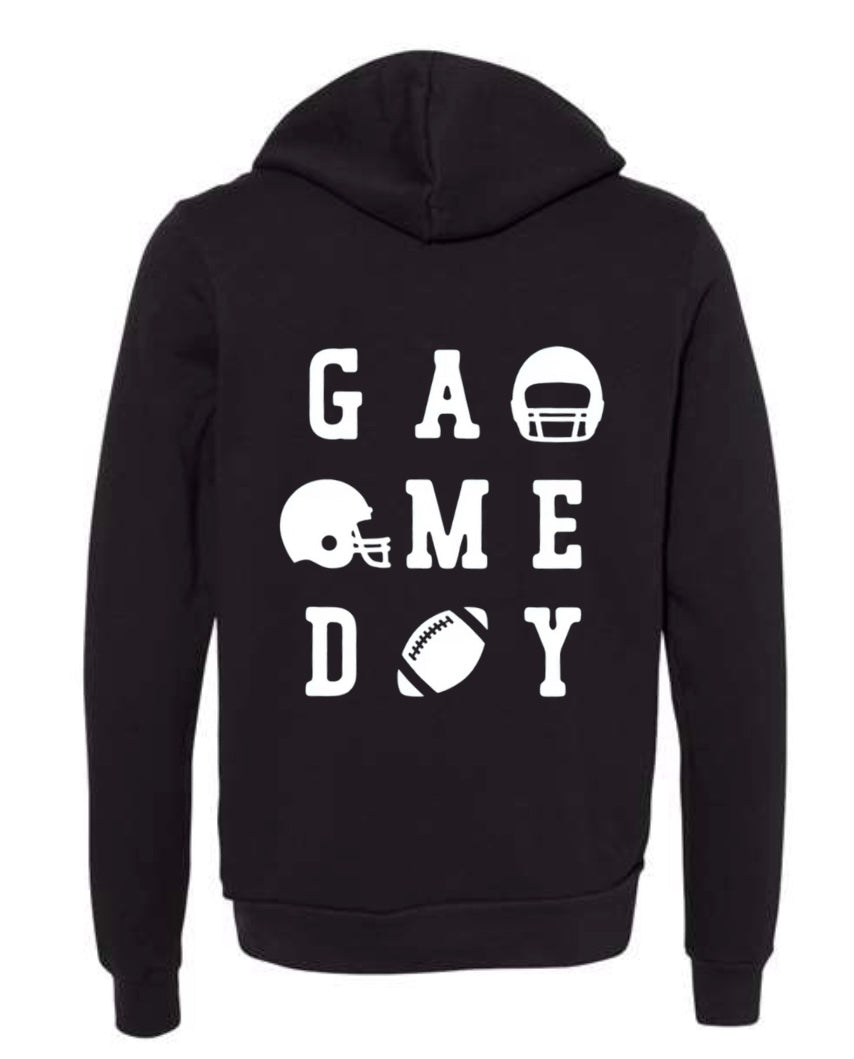 Football Game Day Zip-Up Sweatshirt