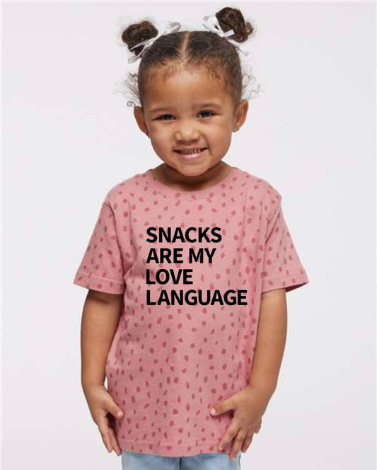 TODDLER Snacks are My Love Language T-Shirt