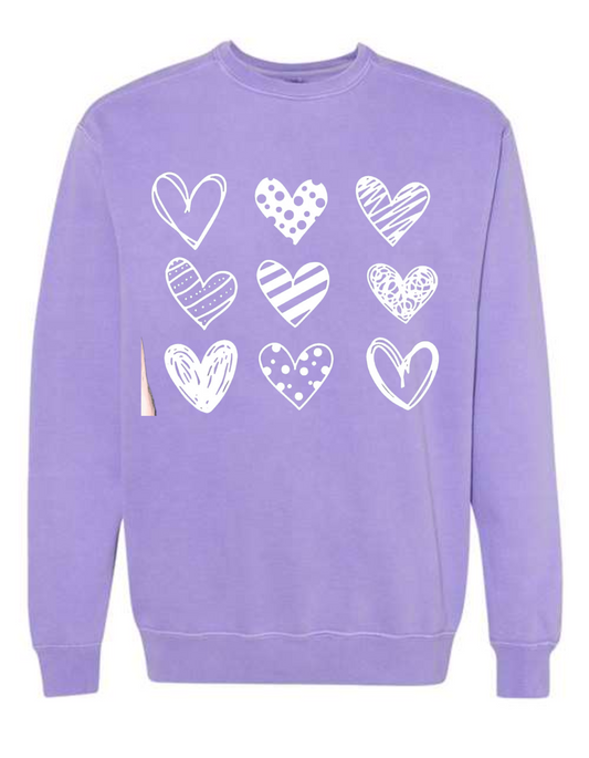 Hearts Crewneck Sweatshirt